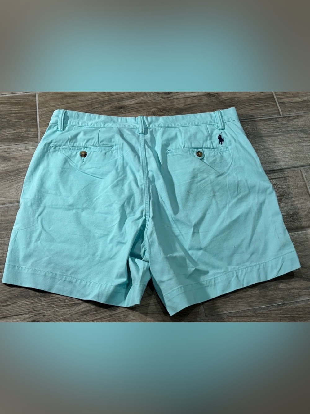 Polo Ralph Lauren Shorts Mens 35 Blue Cotton Preppy‎ Chino Classic Vintage